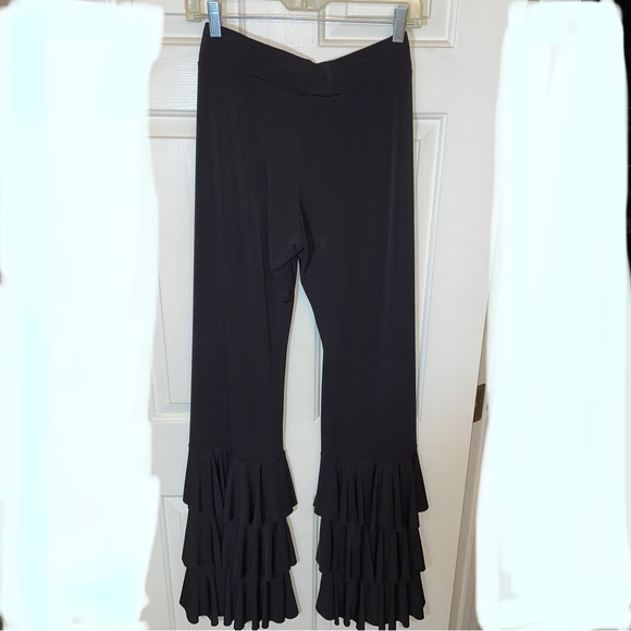 NWOT Julian Chang 3 tier Black Ruffled pants - Picture 11 of 13